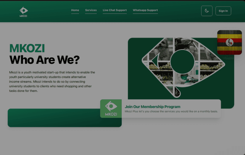 Mkozi project screenshot