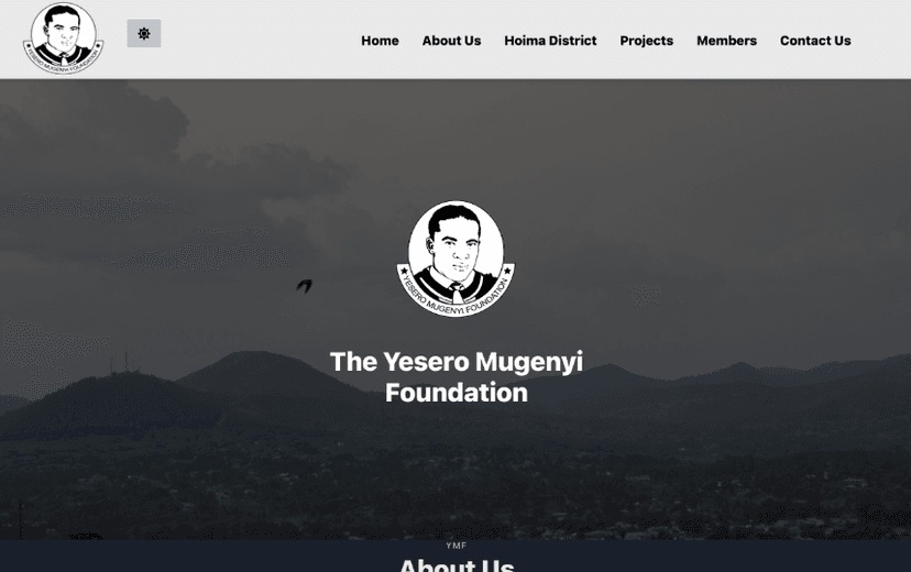Yesero Mugenyi Foundation project screenshot