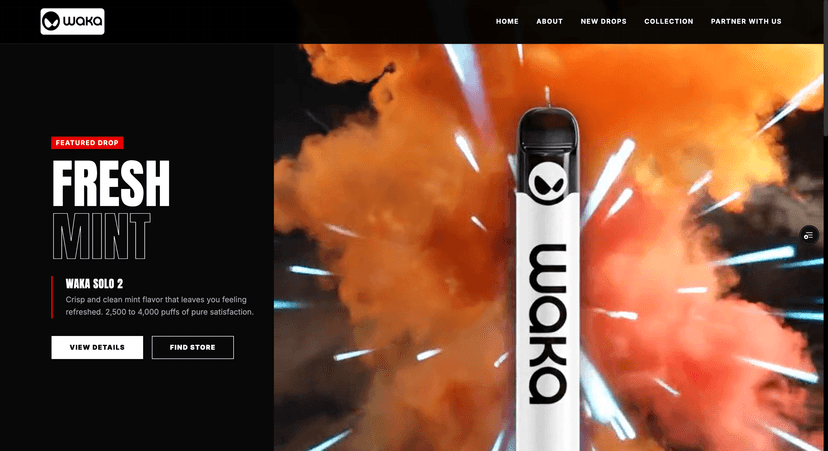 Waka Vapes project screenshot